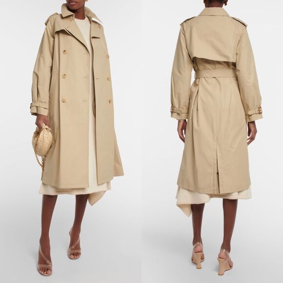 NWT Nili Lotan Double Breasted Tanner Trench Coat Khaki Size Small $995 - Picture 1 of 11